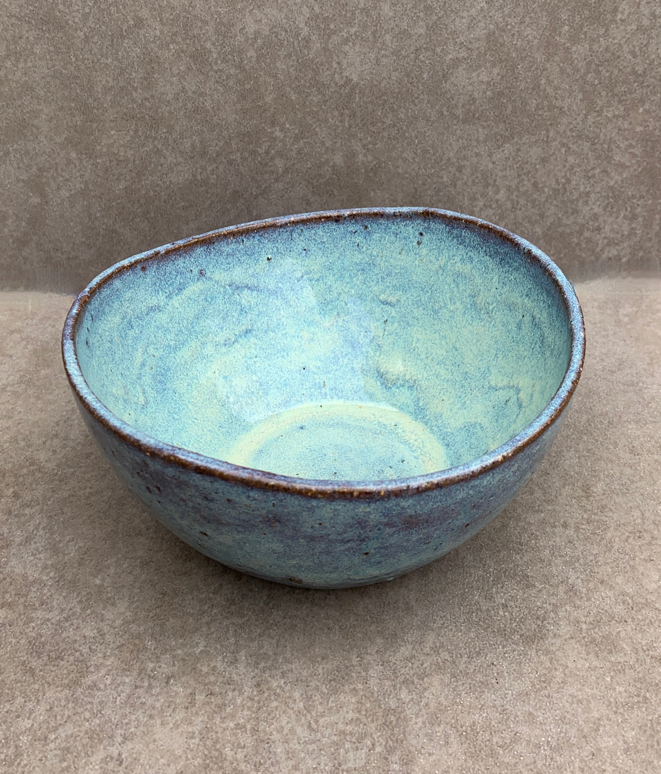 Asymmetrical Blue Bowl