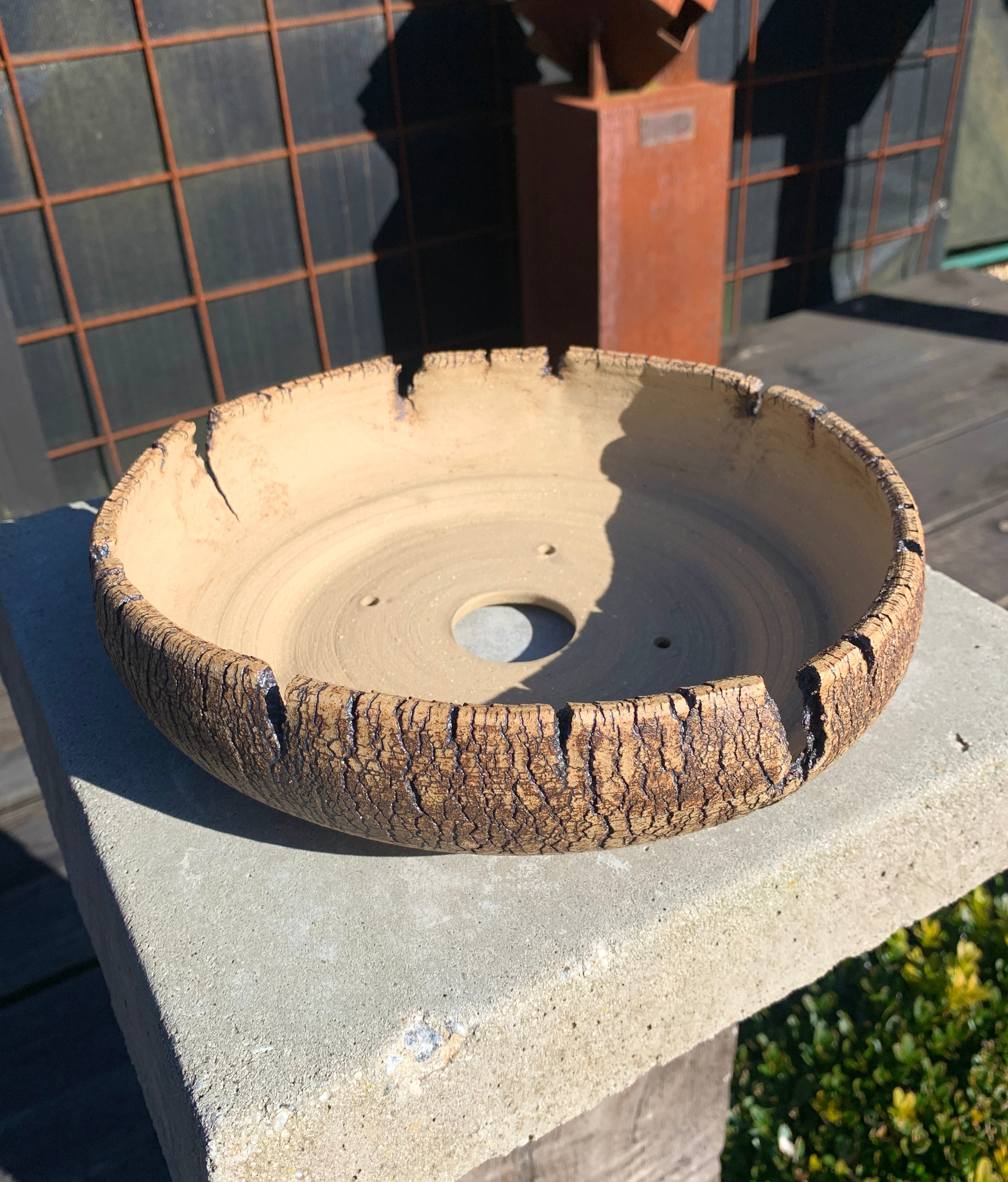 Bark style Bonsai Pot 24cm x 6cm