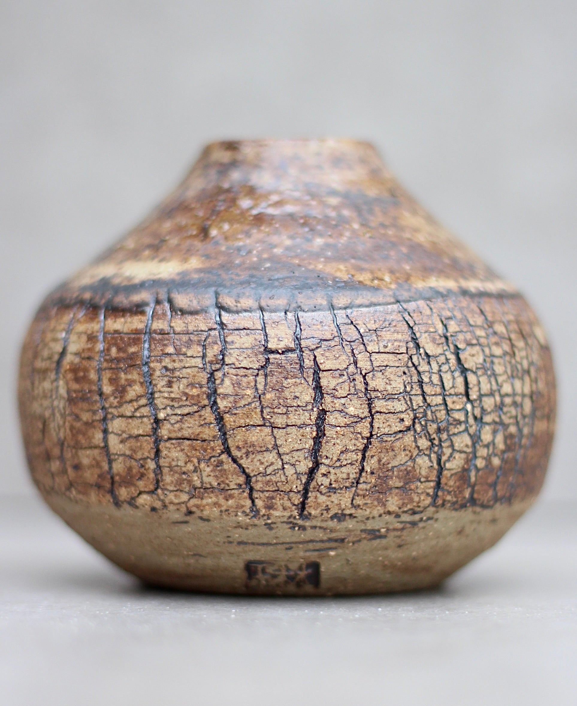 Bark Bud Vase with wood ash